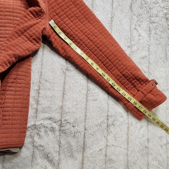 Size XL Quilted spring Jacket Muted Orange color Collared GALLERY - Picture 7 of 16